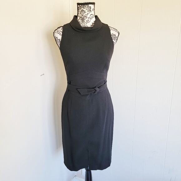 Carlisle Black Sleeveless 100% Wool Mini Bodycon Dress - Picture 1 of 6